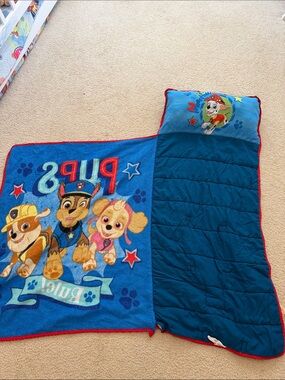 Paw Patrol Blue Kids Sleeping Bag Blanket with Character Print
